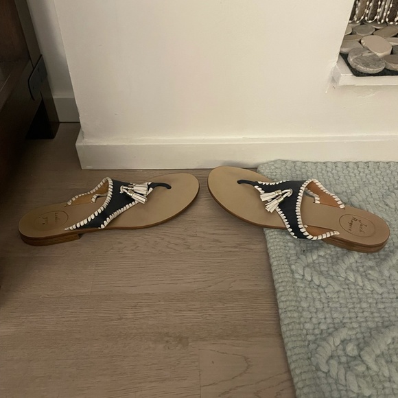Jack Rogers Navy and White Sandals Size 8.5 - Picture 4 of 4
